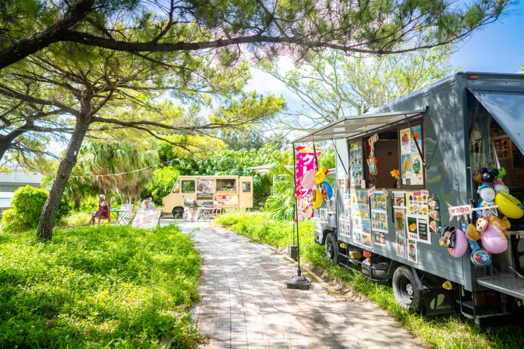June 10, 2025, Okinawa Weather Food Trucks near Naminoue Beach