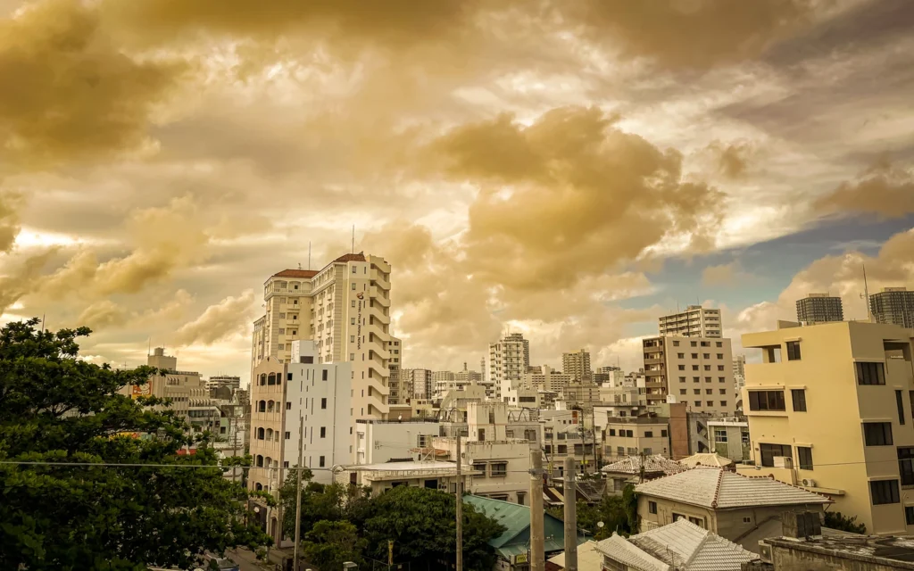 2025年6月13日冲绳天气傍晚的晚霞