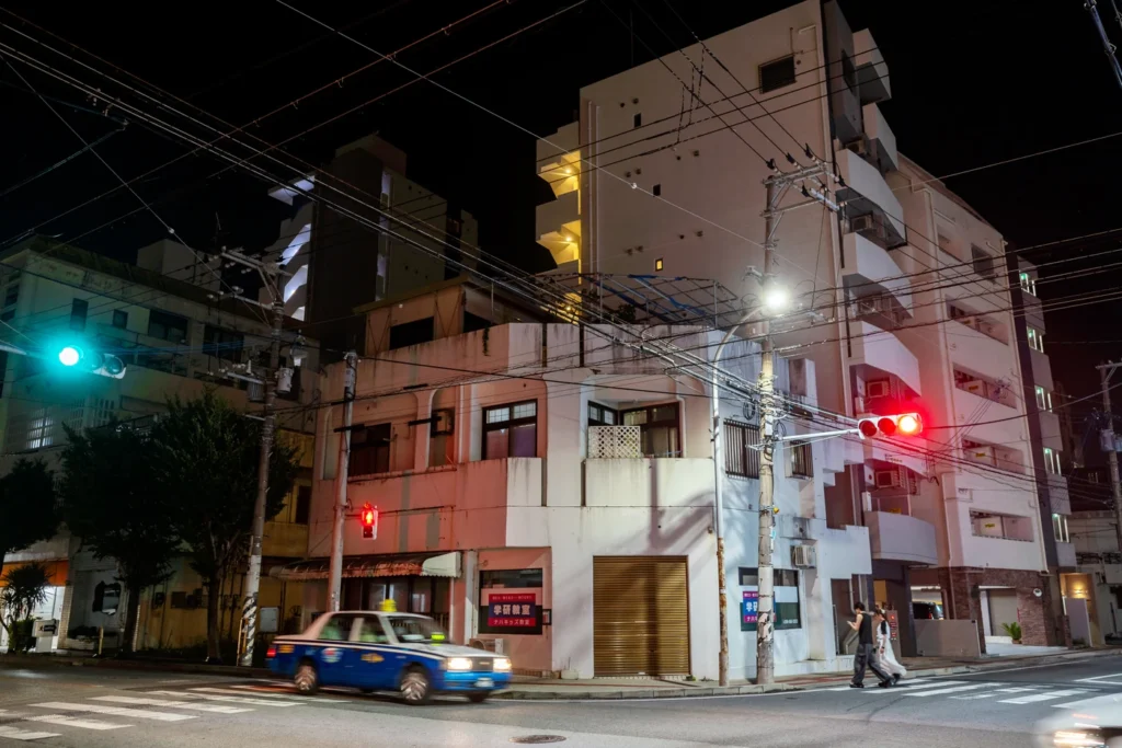 7월 15일 오키나와 날씨 저녁 11시 즈음의 미에바시 모습