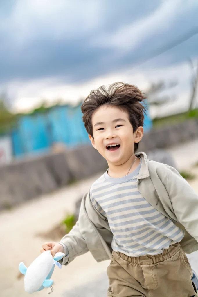 오키나와 스냅 활짝 웃는 모습