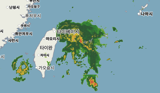 2025년 7월 6일 오키나와 날씨 기상 레이더