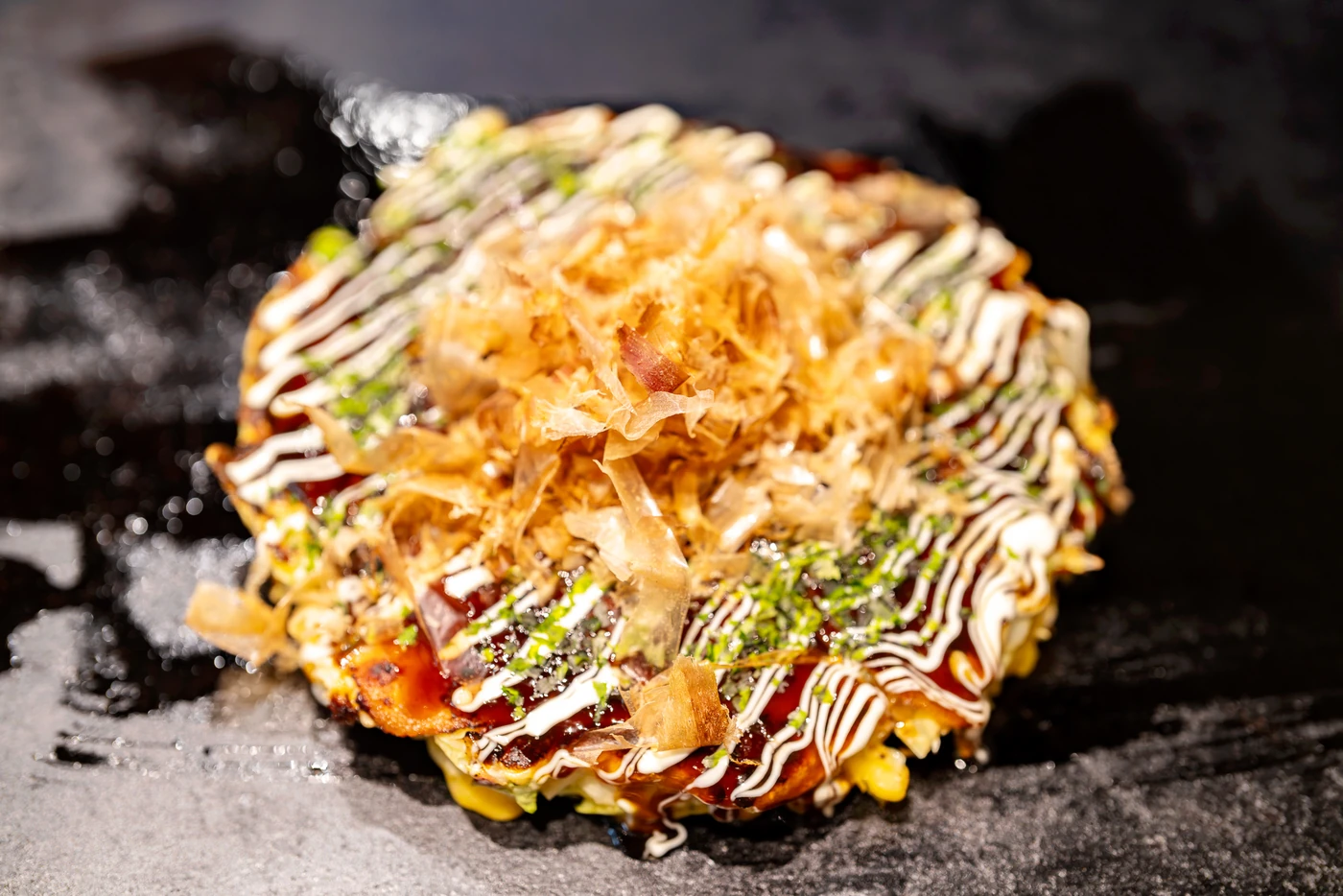 The completed look of Okinawa's popular restaurant Ichigenya's Okonomiyaki