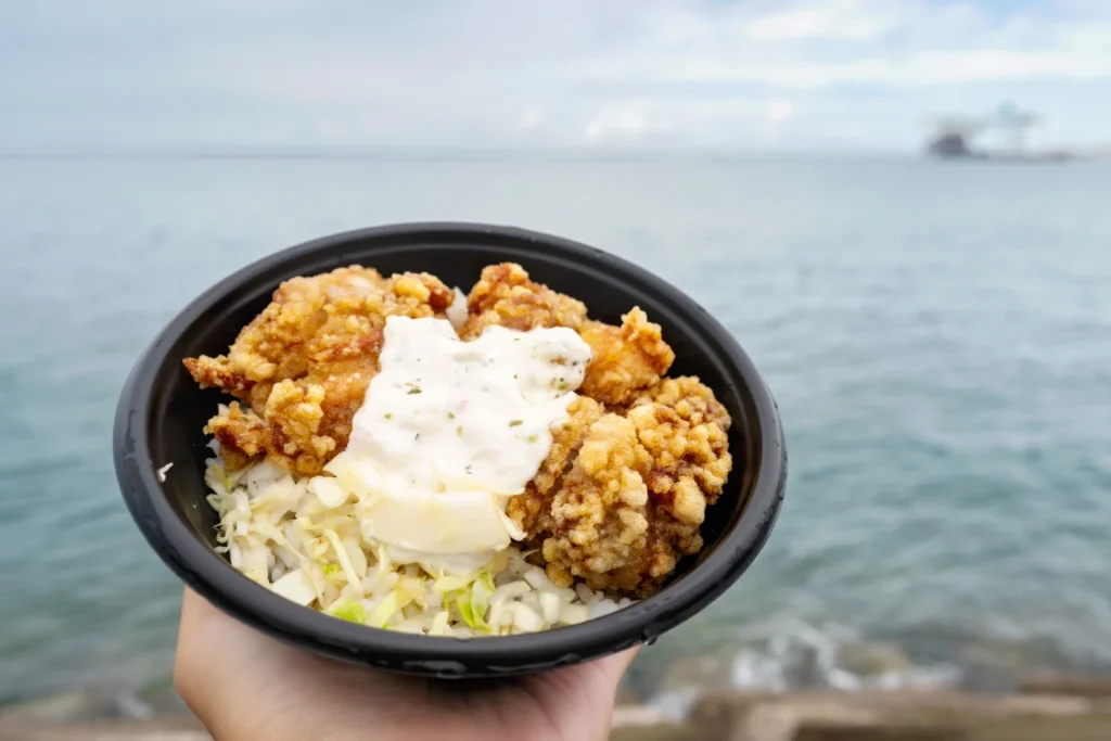 오키나와 맛집 가라아게 진카라 바다 앞 치킨 난반돈