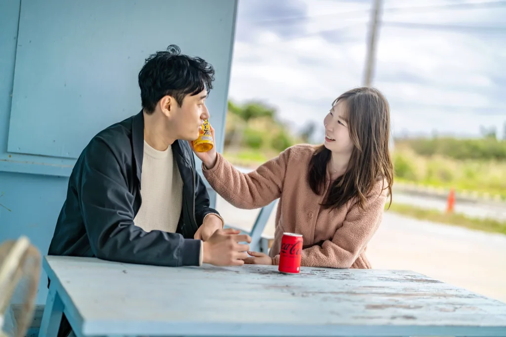 오키나와 스냅 앉아서 쉬는 시간