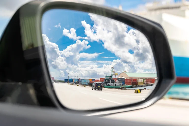 The sky as seen from the cargo logistics pier on 17th August 2025 in Okinawa. As expected, it was very hot.