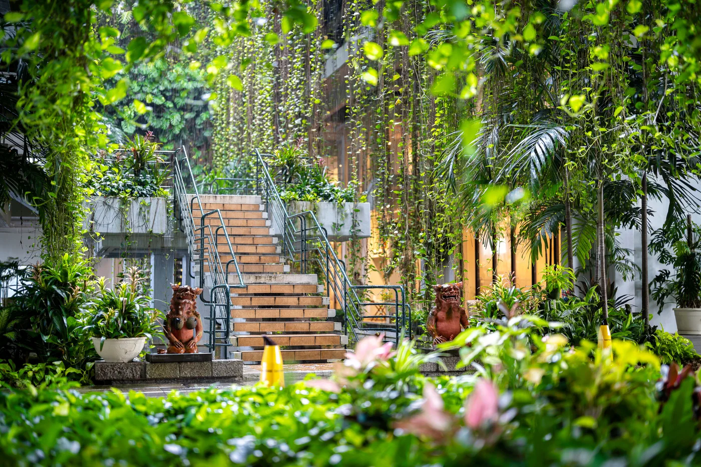 Staircase in the Inner Garden of Palace in Moon Beach