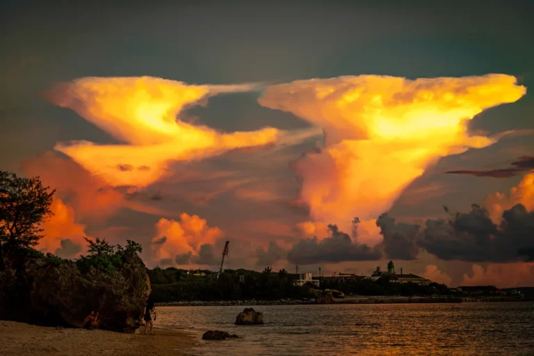 Okinawa Weather: Clouds at Sunset Viewed from Hotel Rue on 15th September 2025