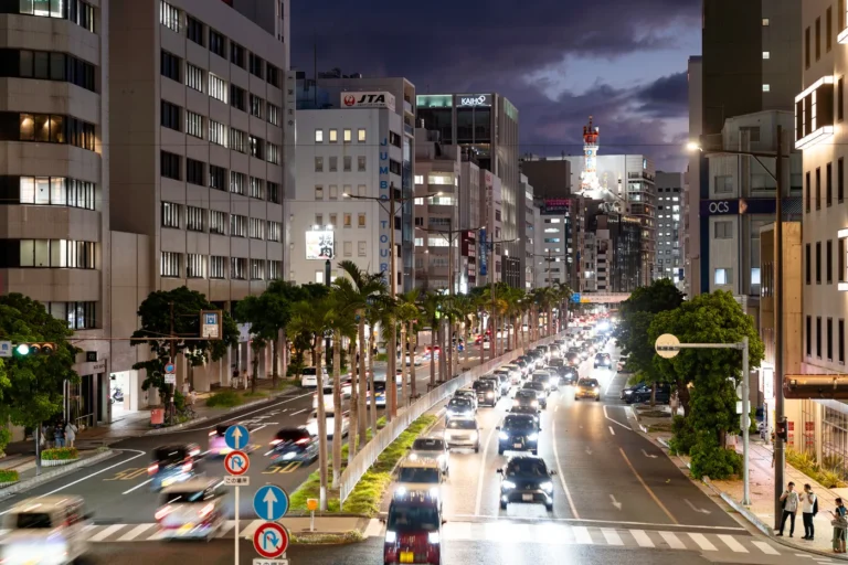 Sunset on Route 58 in Okinawa