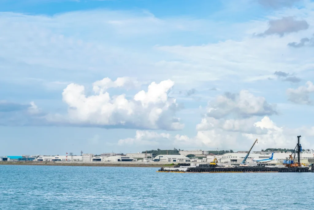 우미카지 테라스 앞 바다