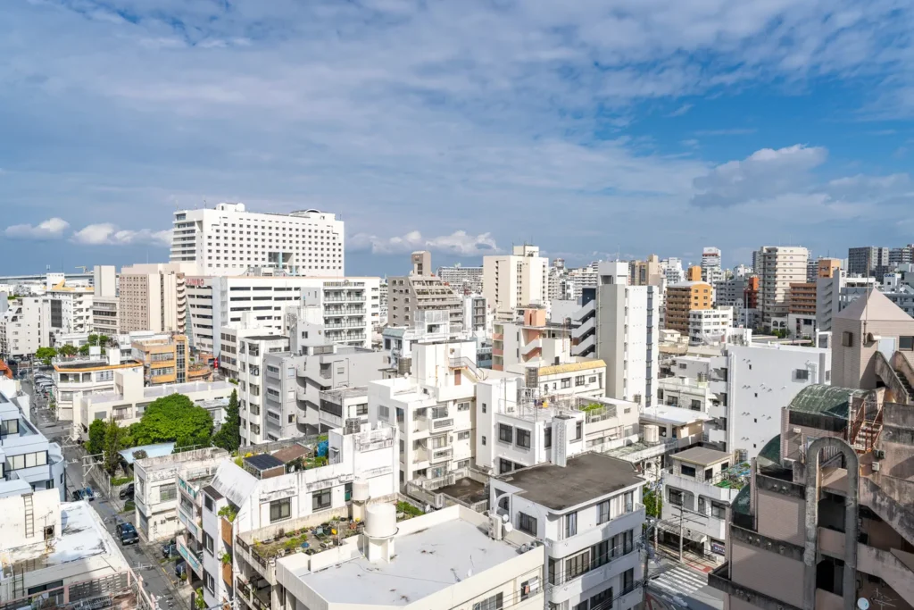 맑았던 아침 오키나와 하늘