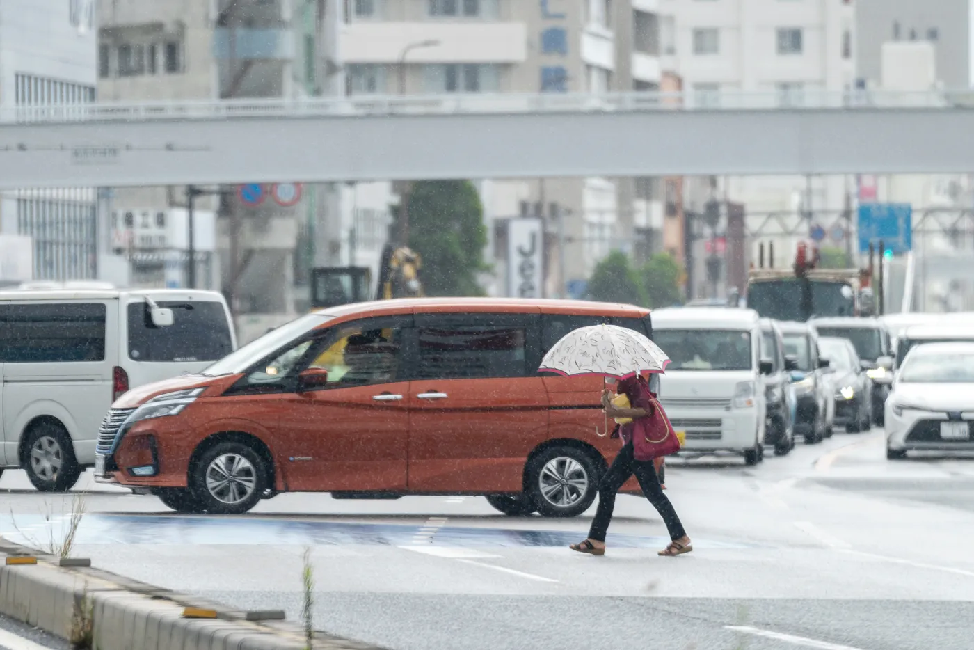 The rainy streets of Urasoe