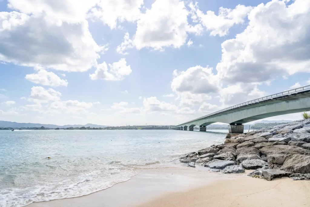 코우리 대교의 모습