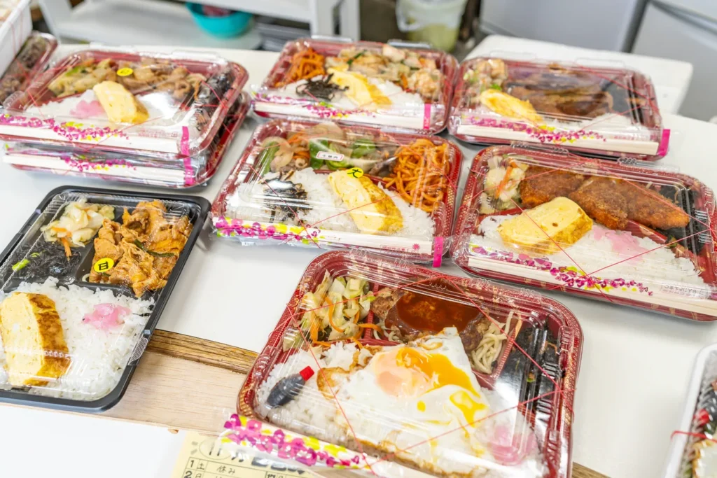 몇개 남지 않은 도시락들