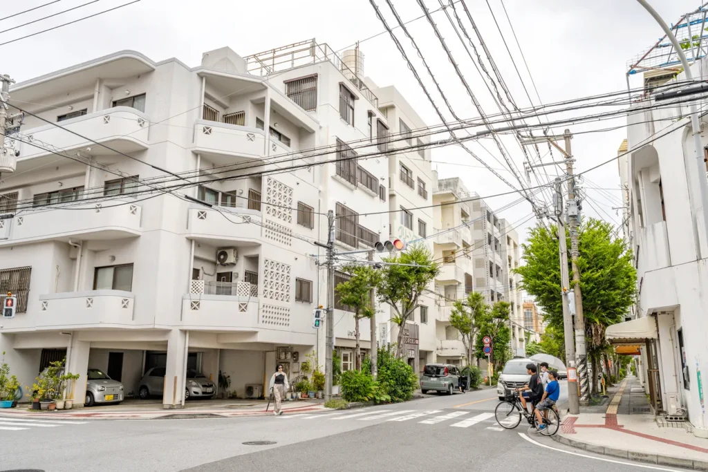 이슬비가 내리는 나하 오후의 모습