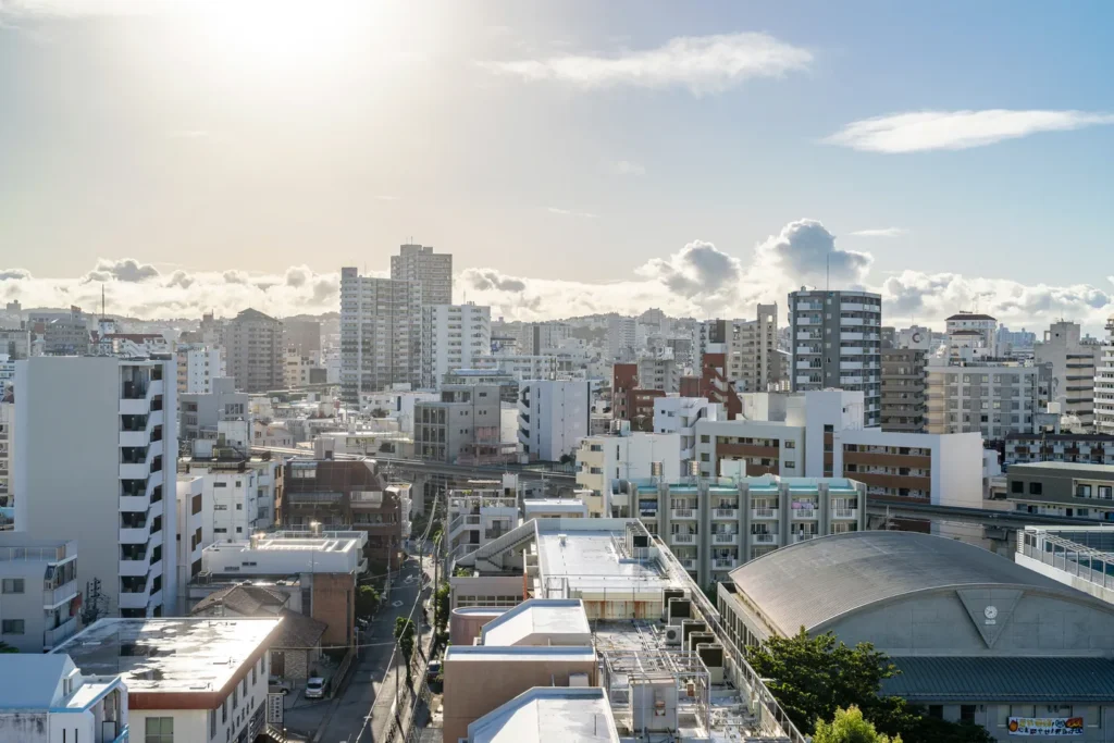 아침 오키나와 나하의 모습