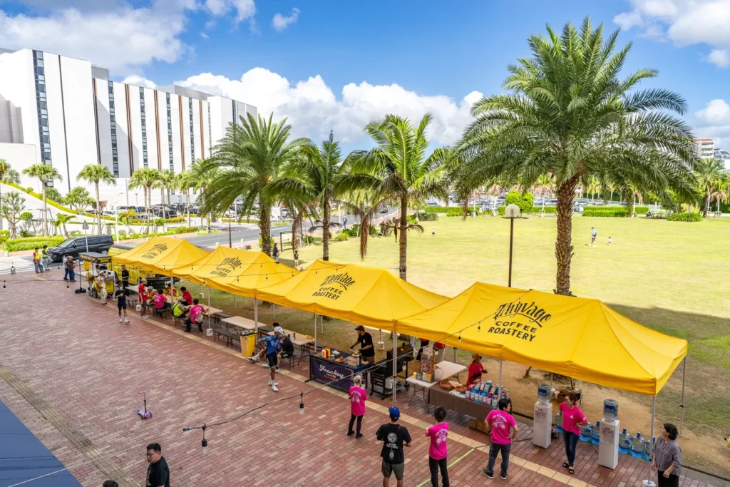 사이클링 대회 지원 중인 지바고 커피