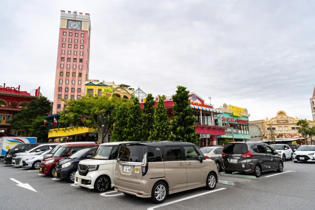 오후 아메리칸 빌리지 데포 아일랜드 주차장