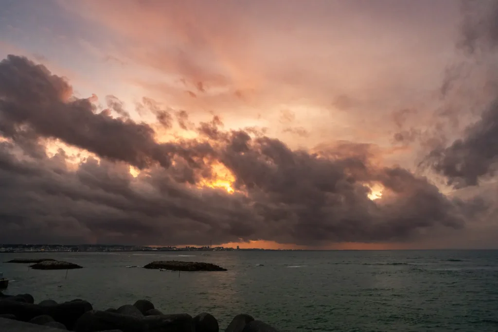 노을녘 아메리칸 빌리지의 노을