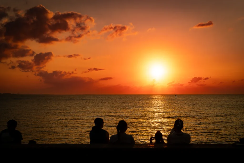 Okinawa Weather on 15th November 2025: Sunset at American Village