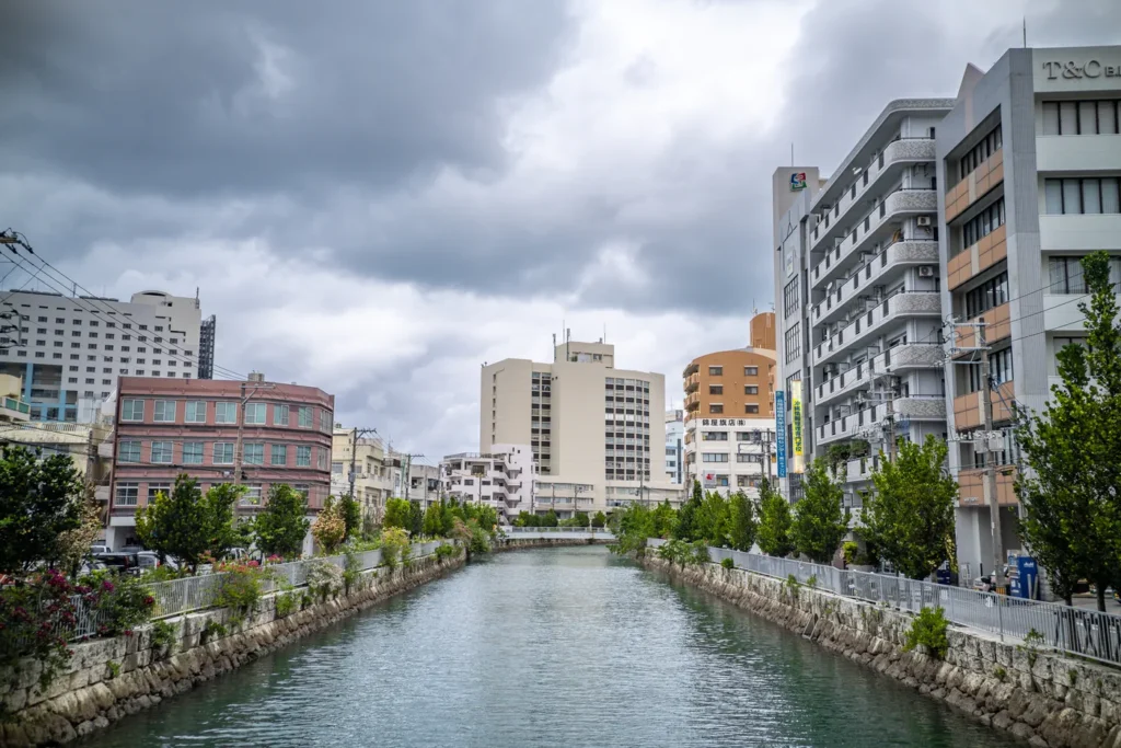 미에바시 하천의 물 저장 수위