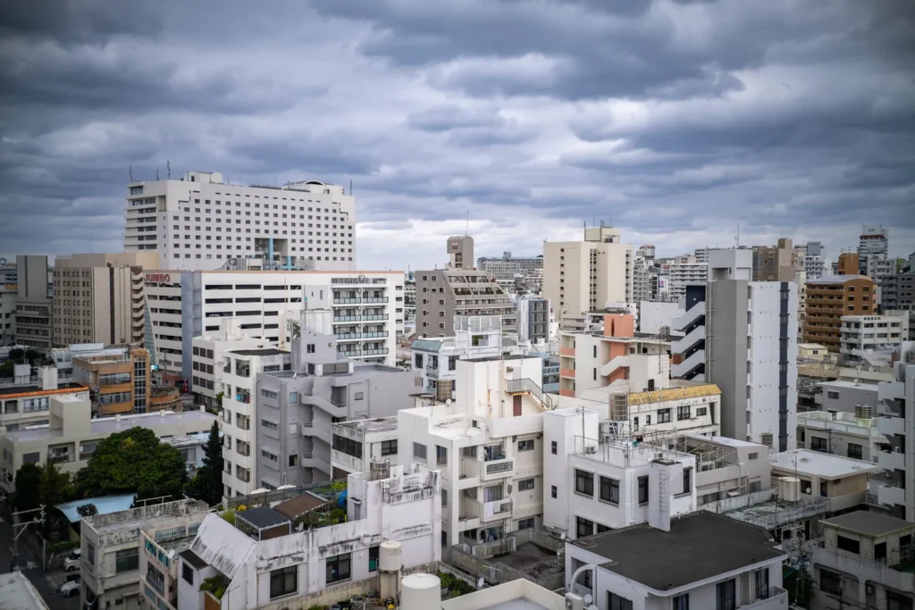 오키나와 미에바시 흐린 모습