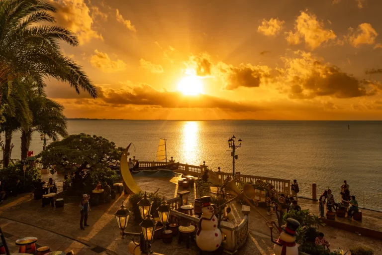Okinawa Weather on 30th November 2025: Sunset at American Village