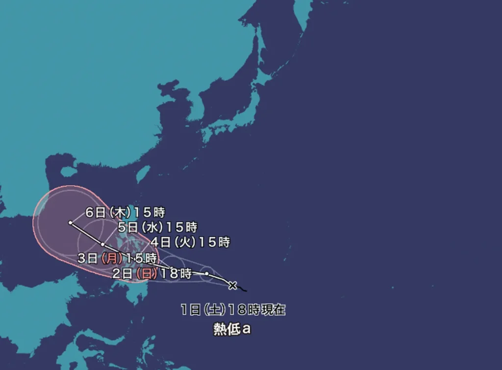 25호 태풍 갈매기 예상 경로