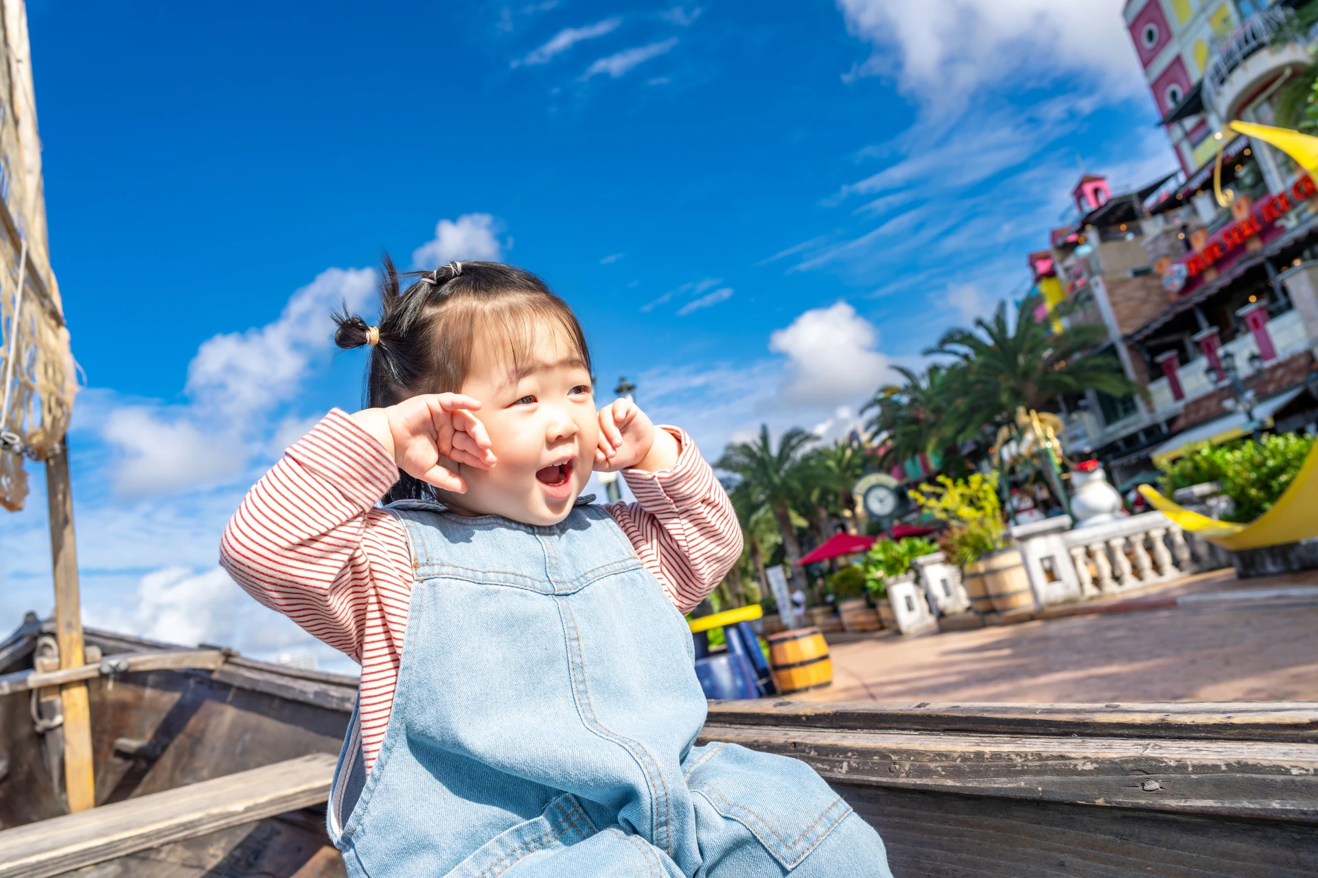 아이 한 명의 독사진